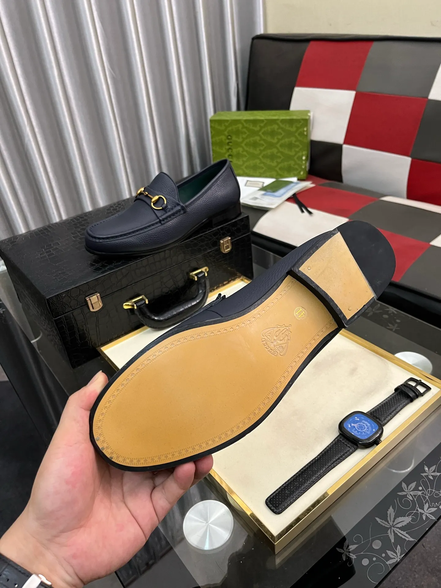 Men's Men's Shoes 💰540⌚️⌚️【GUCCI】The most popular classic Gucci leather shoes. Synchronized with the official website, the upper is made of Italian first-layer cowhide ➕cowhide lining, with unique brand and unique craftsmanship. Highlighting the hot style of the new year. Stop hesitating, stop wandering, get it now. Digital: 38--444️⃣colors available